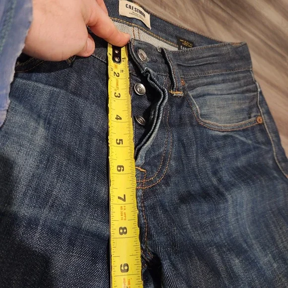 Circle of Friends Jeans Mens 28x27 Blue Selvedge Candiani Italy‎ Distressed - Picture 14 of 16